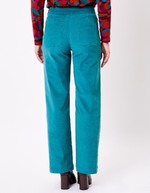 Pantalon droit large velours côtelé bio imprimé Princesse Nomade
