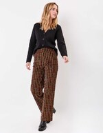 Pantalon droit large velours côtelé imprimé Princesse Nomade