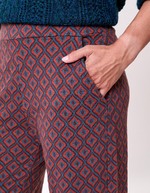 Pantalon ample maille jaquard bio imprimé Princesse Nomade