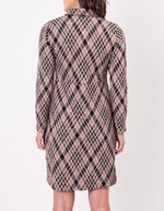 Robe maille jaquard recyclée col zippé imprimé Princesse Nomade