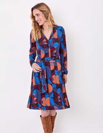 Robe maille fluide ceinturée imprimé Princesse Nomade