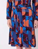 Robe maille fluide ceinturée imprimé Princesse Nomade