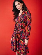 Robe maille fluide ceinturée imprimé Princesse Nomade
