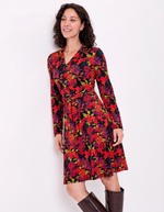 Robe maille fluide ceinturée imprimé Princesse Nomade