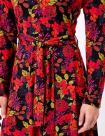Robe maille fluide ceinturée imprimé Princesse Nomade
