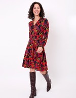 Robe maille fluide ceinturée imprimé Princesse Nomade