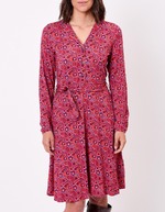 Robe maille fluide ceinturée imprimé Princesse Nomade