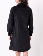 Robe droite velours côtelé bio imprimé Princesse Nomade