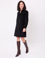 Robe droite velours côtelé bio imprimé Princesse Nomade