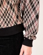 Sweat col rond maille jacquard imprimé Princesse Nomade