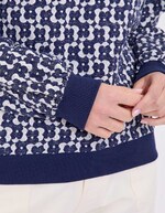 Sweat col rond maille jacquard bio imprimé Princesse Nomade