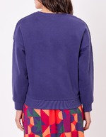 Sweat coton bio col rond imprimé Princesse Nomade