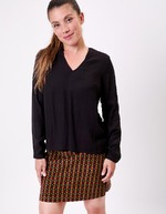 Blouse fluide col V imprimé Princesse Nomade