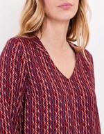 Blouse fluide col V imprimé Princesse Nomade
