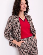 Blazer souple en maille jacquard recyclée imprimé Princesse Nomade