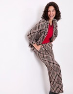 Blazer souple en maille jacquard recyclée imprimé Princesse Nomade