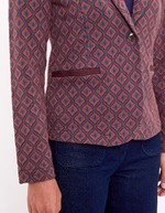 Blazer souple en maille jacquard bio imprimé Princesse Nomade