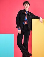 Veste velours côtelé bio imprimé Princesse Nomade