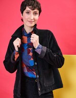Veste velours côtelé bio imprimé Princesse Nomade