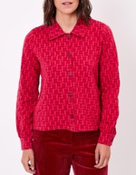 Veste maille jacquard bio imprimé Princesse Nomade