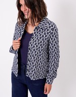 Veste maille jacquard bio imprimé Princesse Nomade