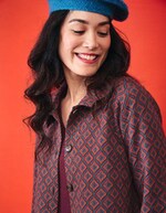Veste maille jacquard bio imprimé Princesse Nomade