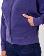 Sweat zippé coton bio imprimé Princesse Nomade