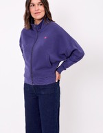 Sweat zippé coton bio imprimé Princesse Nomade