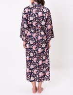 Kimono long imprim&eacute; en voile de coton imprim&eacute; La Fianc&eacute;e