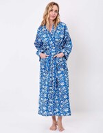Kimono long imprim&eacute; en voile de coton imprim&eacute; La Fianc&eacute;e