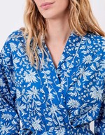 Kimono long imprim&eacute; en voile de coton imprim&eacute; La Fianc&eacute;e