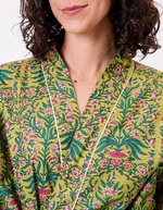 Kimono long imprim&eacute; en voile de coton imprim&eacute; La Fianc&eacute;e