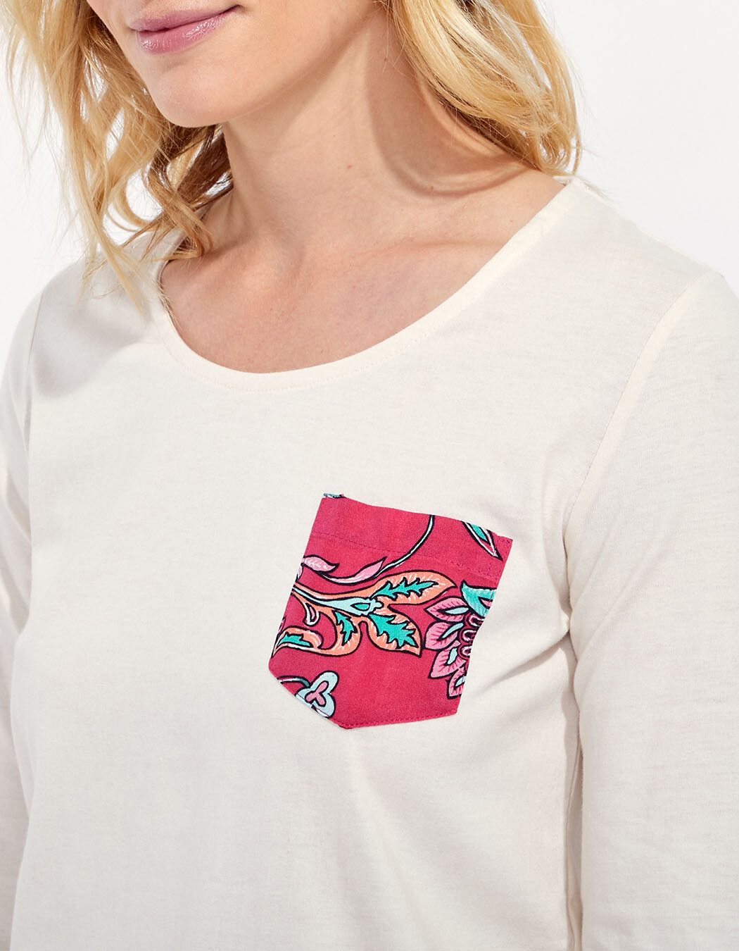 T-shirt poche pyjama coton imprimé La Fiancée