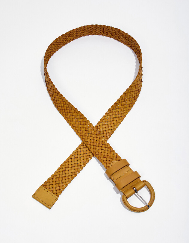 Ceinture large cuir tannage v&eacute;g&eacute;tal imprim&eacute; La Fianc&eacute;e