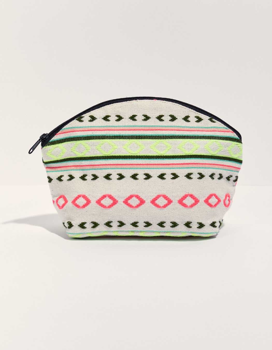 Grande pochette coton zippée imprimé La Fiancée