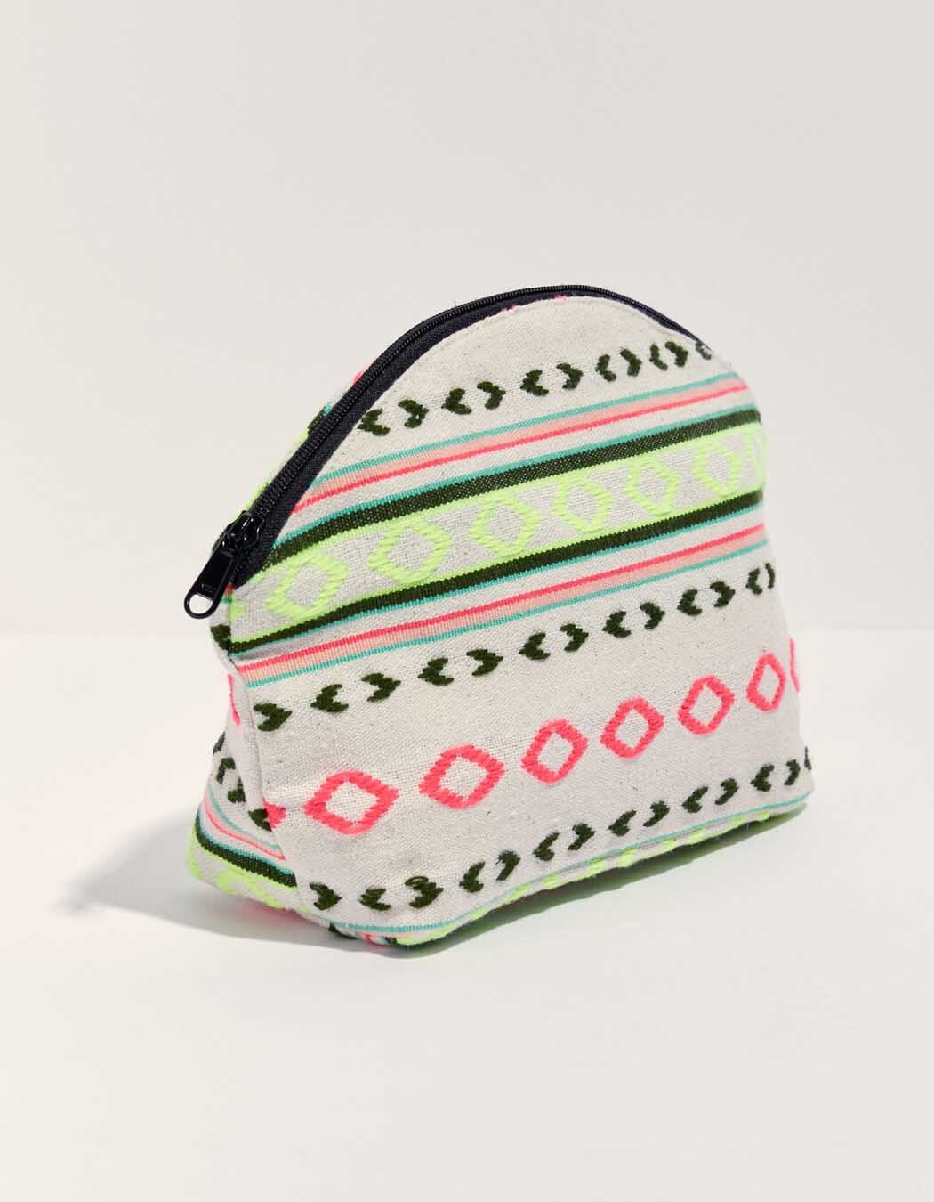 Grande pochette coton zippée imprimé La Fiancée