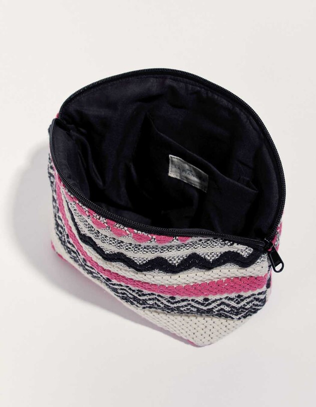 Grande pochette coton zipp&eacute;e imprim&eacute; La Fianc&eacute;e
