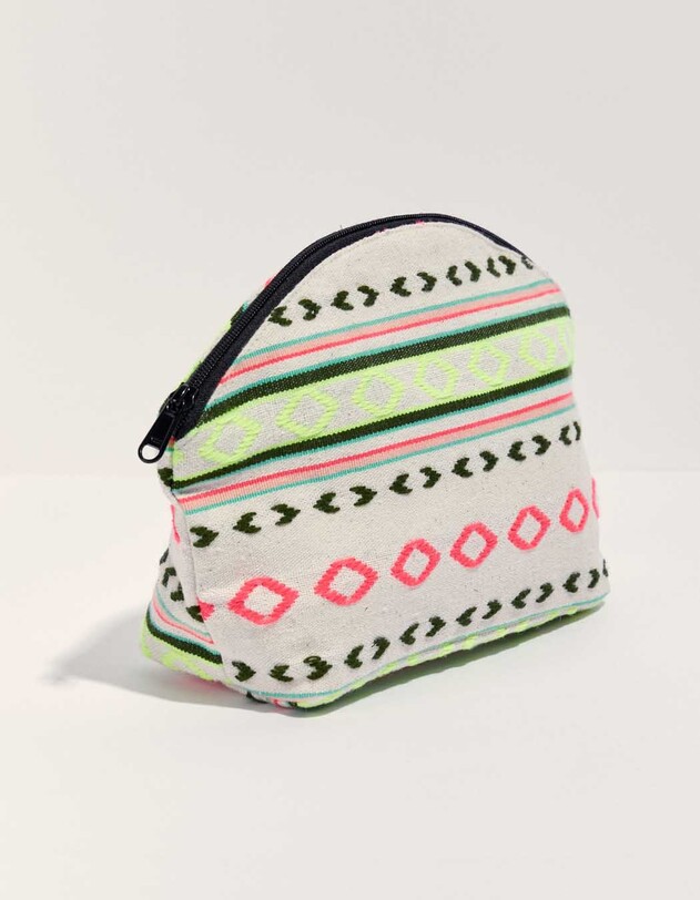 Grande pochette coton zipp&eacute;e imprim&eacute; La Fianc&eacute;e
