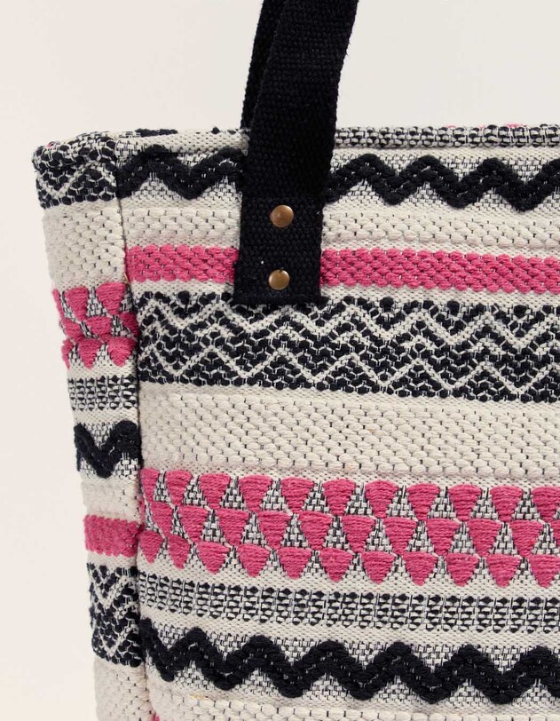 Sac cabas en coton fantaisie imprim&eacute; La Fianc&eacute;e