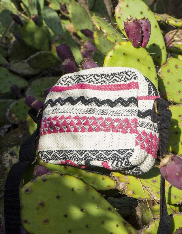 Sac bandouli&egrave;re coton imprim&eacute; La Fianc&eacute;e