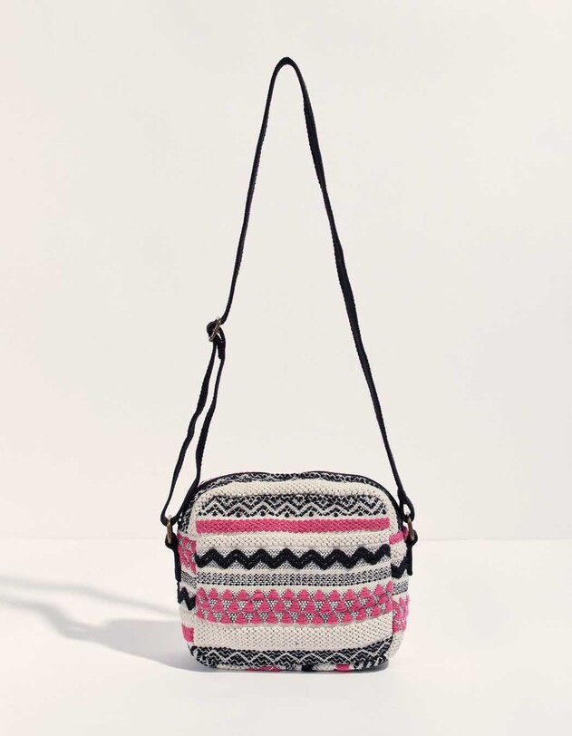 Sac bandouli&egrave;re coton imprim&eacute; La Fianc&eacute;e