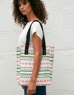 Sac cabas en coton fantaisie imprimé La Fiancée