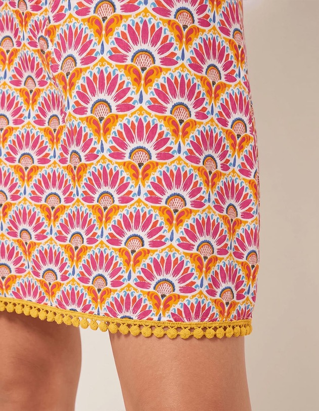 Robe coton bio fines bretelles imprim&eacute; La Fianc&eacute;e