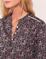 Blouse coton bio col tunisien imprimé La Fiancée
