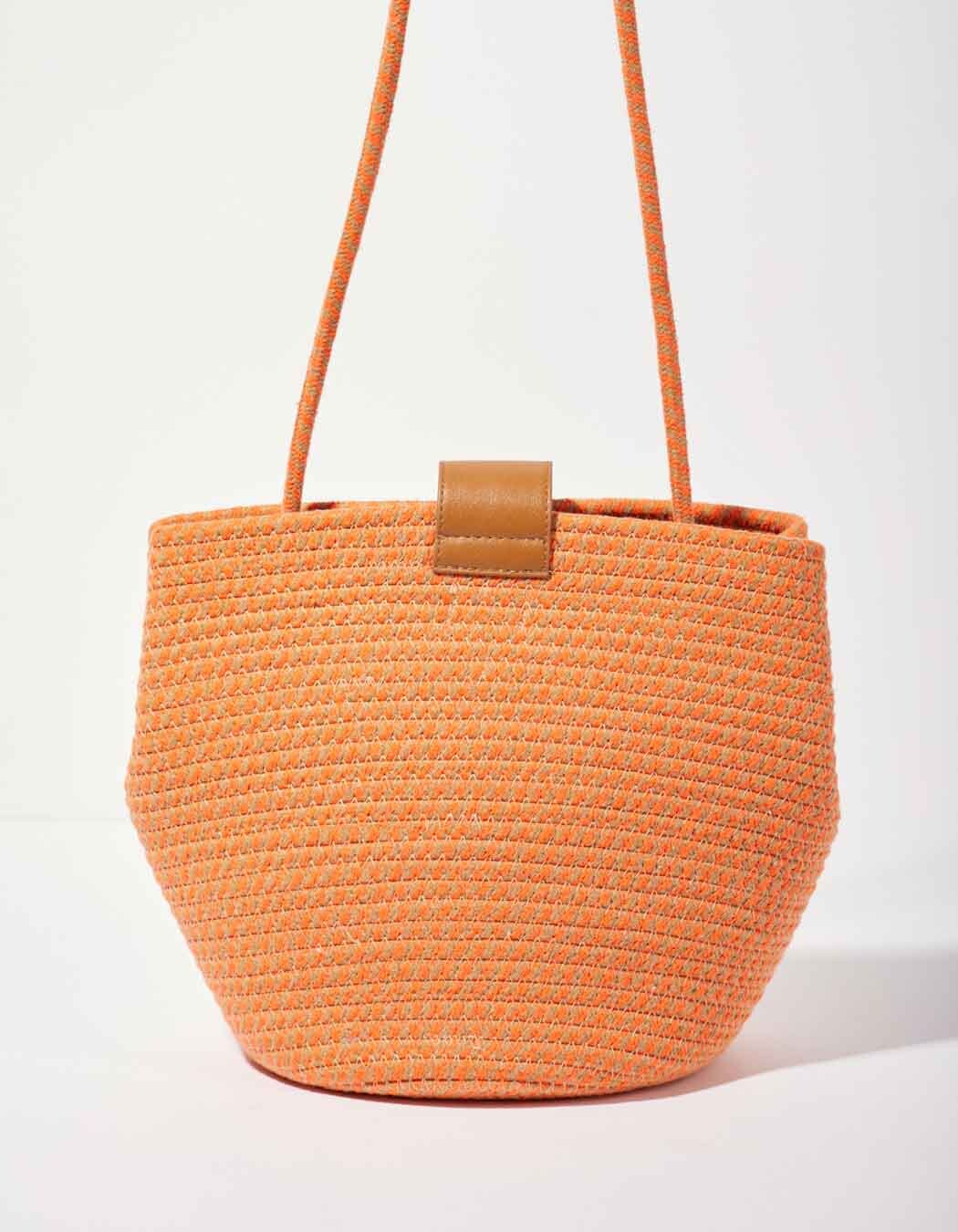 Sac boule esprit panier corde doré imprimé La Fiancée