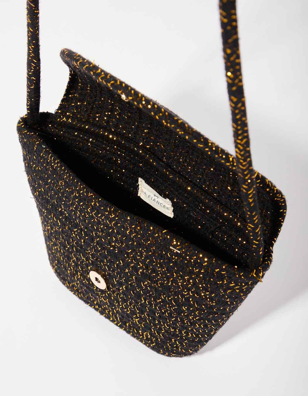 Sac bandoulière corde doré imprimé La Fiancée