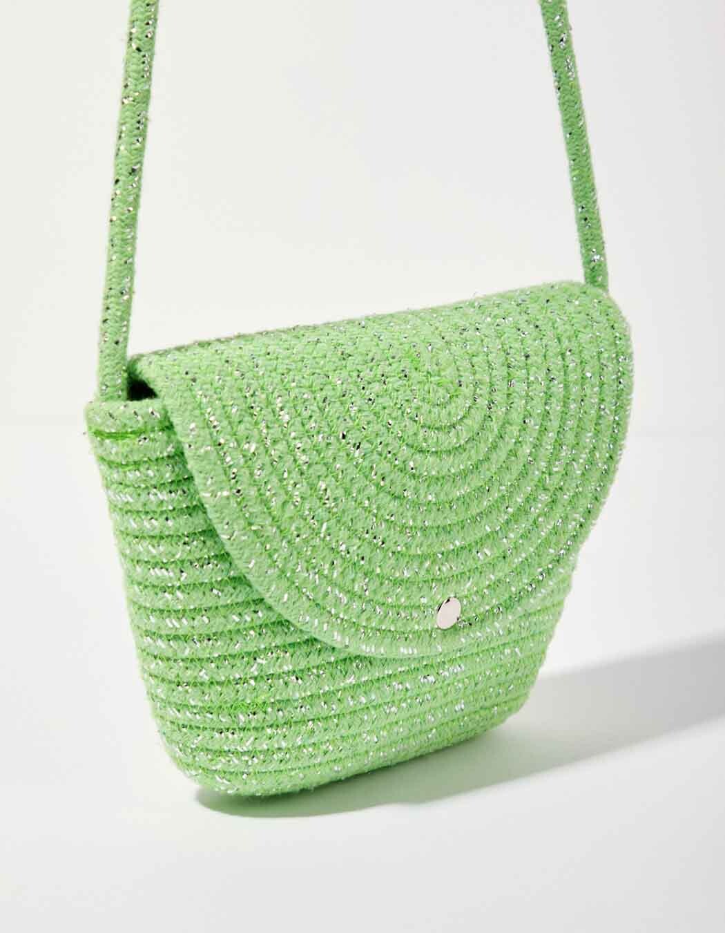 Sac bandoulière corde doré imprimé La Fiancée