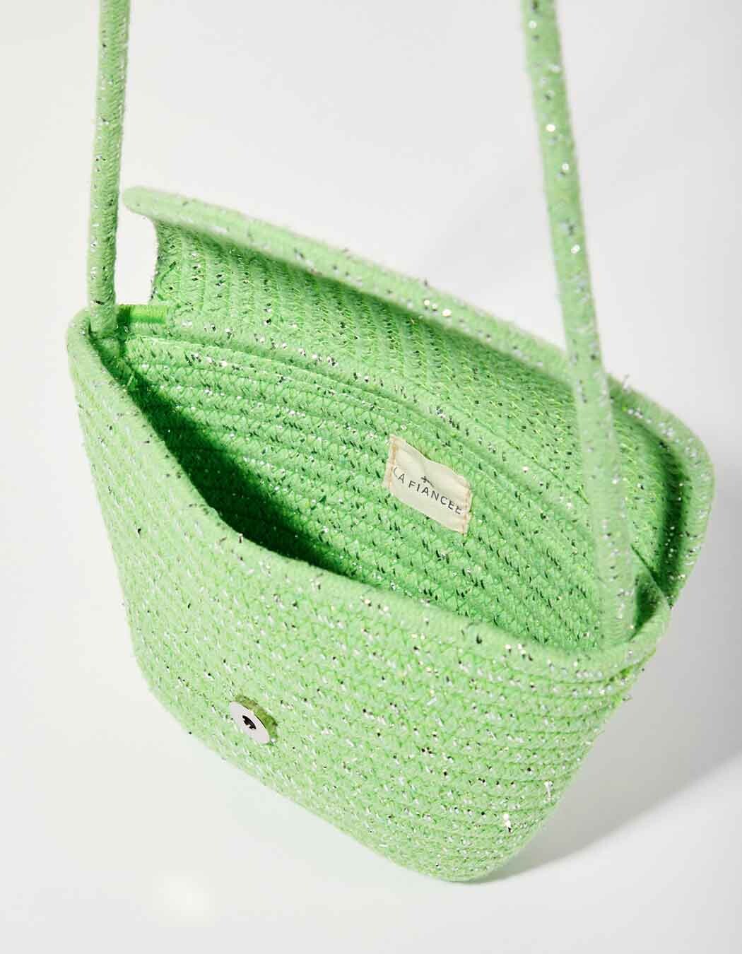 Sac bandoulière corde doré imprimé La Fiancée