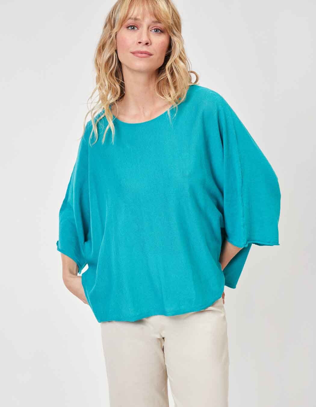 Pull oversize à manches longues en maille fine pour femme - Pull d'été ample - Pull de plage - Blazer en tricot - Pull pour femme - Pull d'hiver, Blanc., S