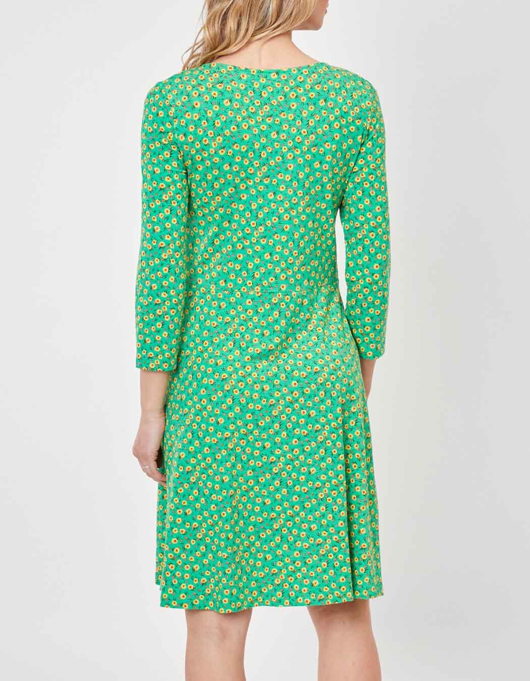 Robe maille col croisé imprimé La Fiancée